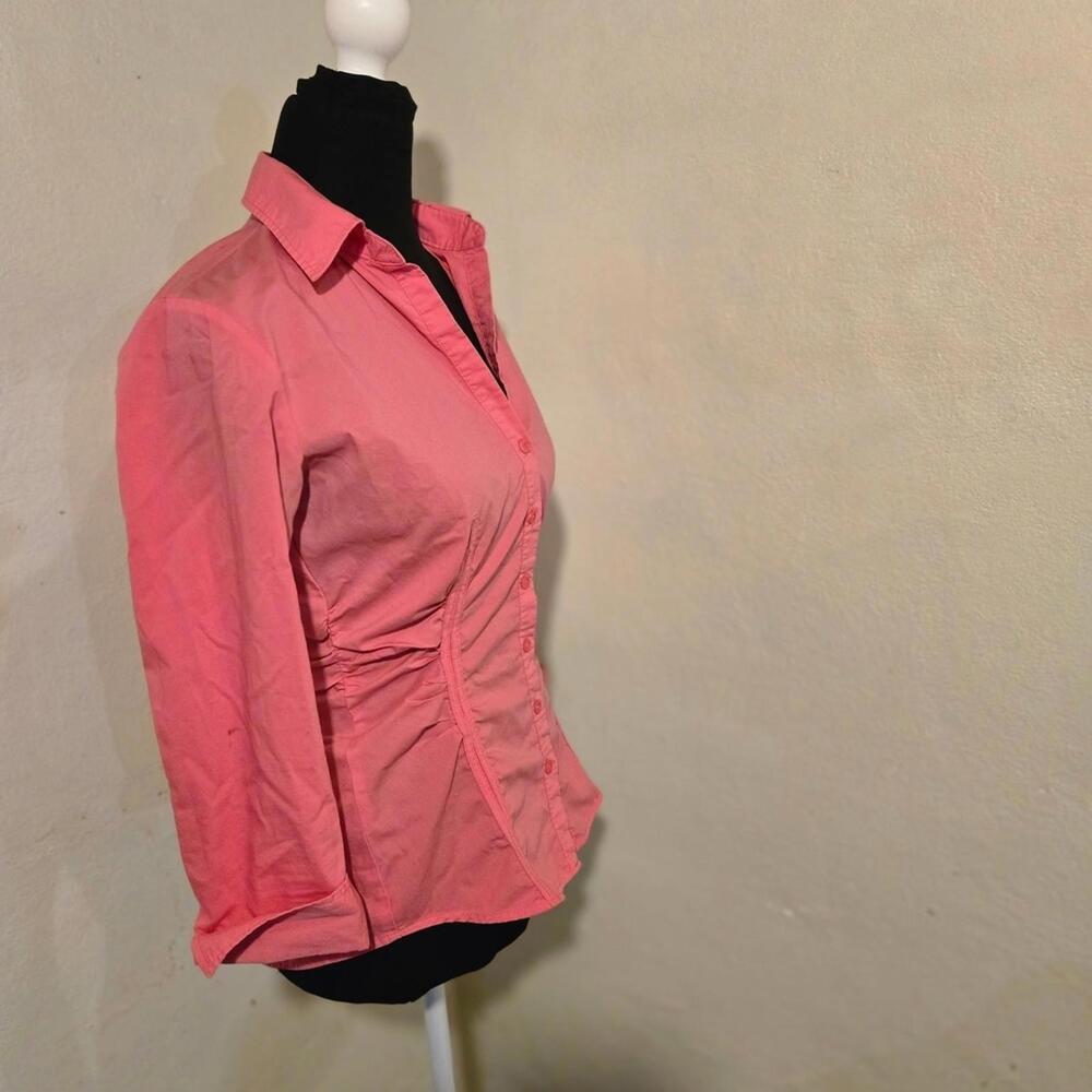 New York & Company Pink Button-Down Shirt Size XS - Picture 3 of 5